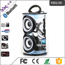 Karaoke Stereo Tower Speaker Vatop BQB certificate Wooden Speaker with two MIC port Wooden 2.0 Stereo System Speaker